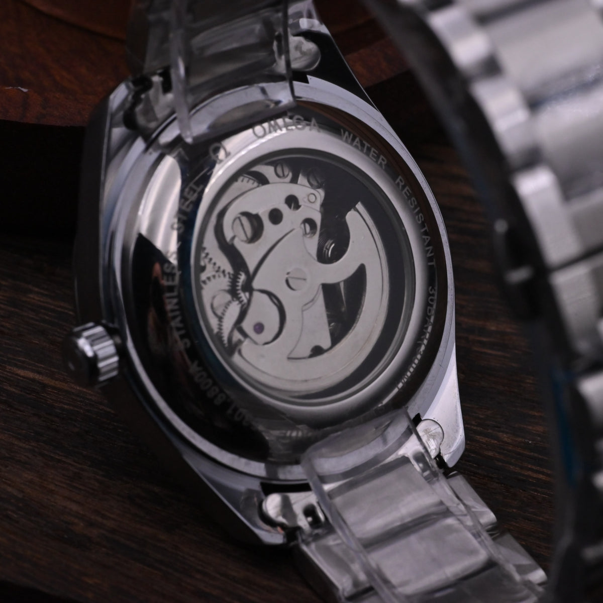 Omega Turquoise Open-Heart Watch with Silver-Tone Bracelet